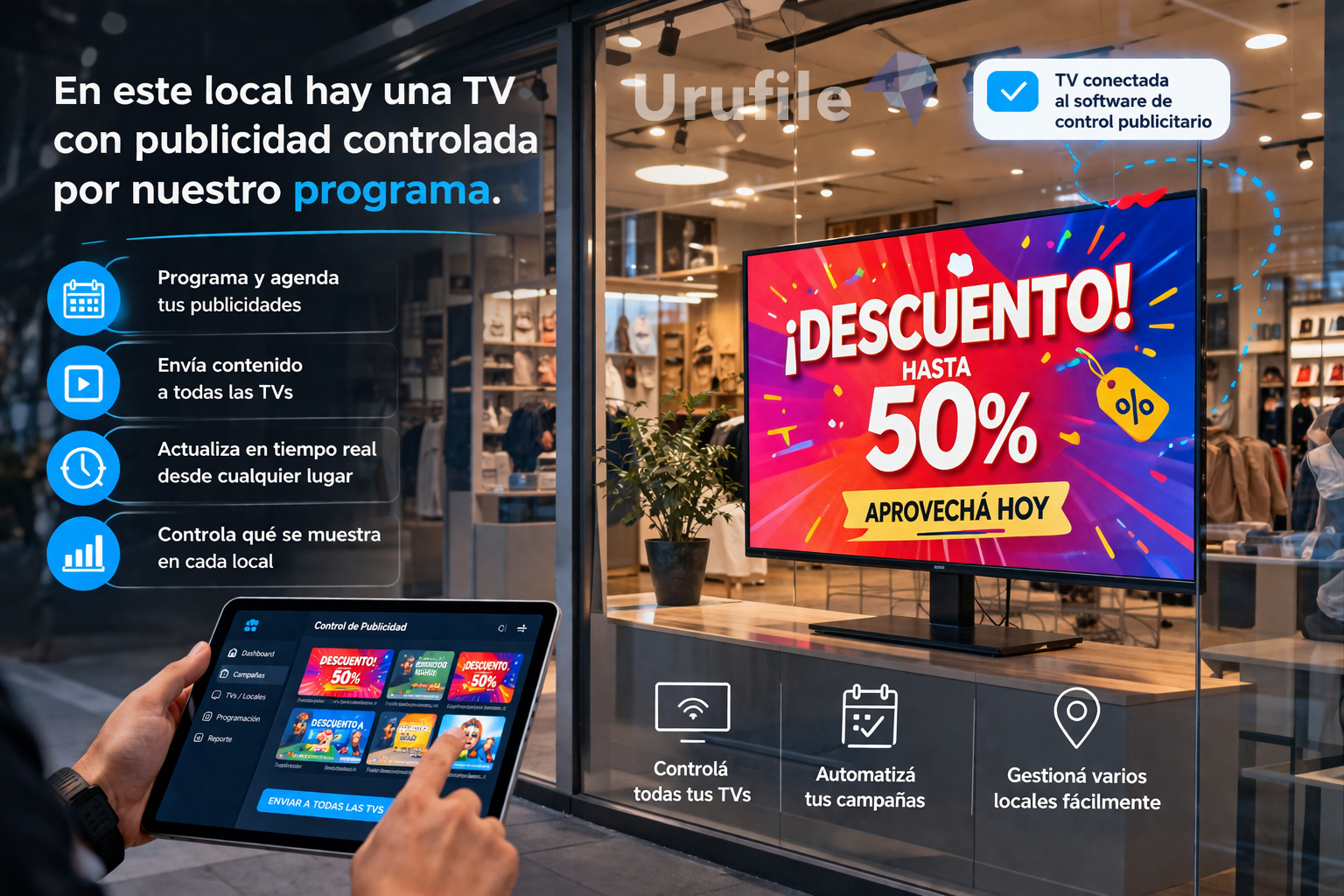 Sistema de control de pantallas